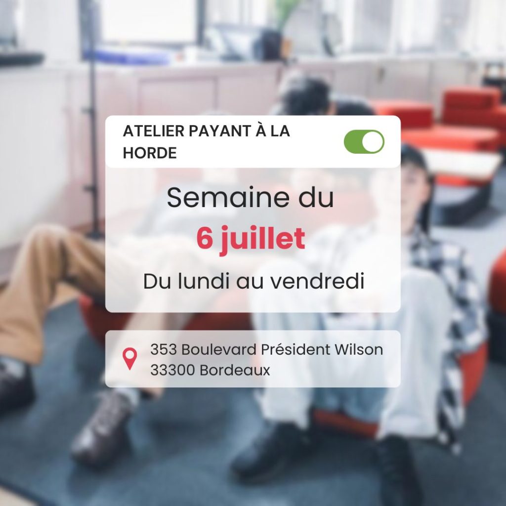 Atelier payant Juillet